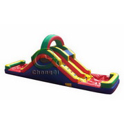 inflatable double water slide